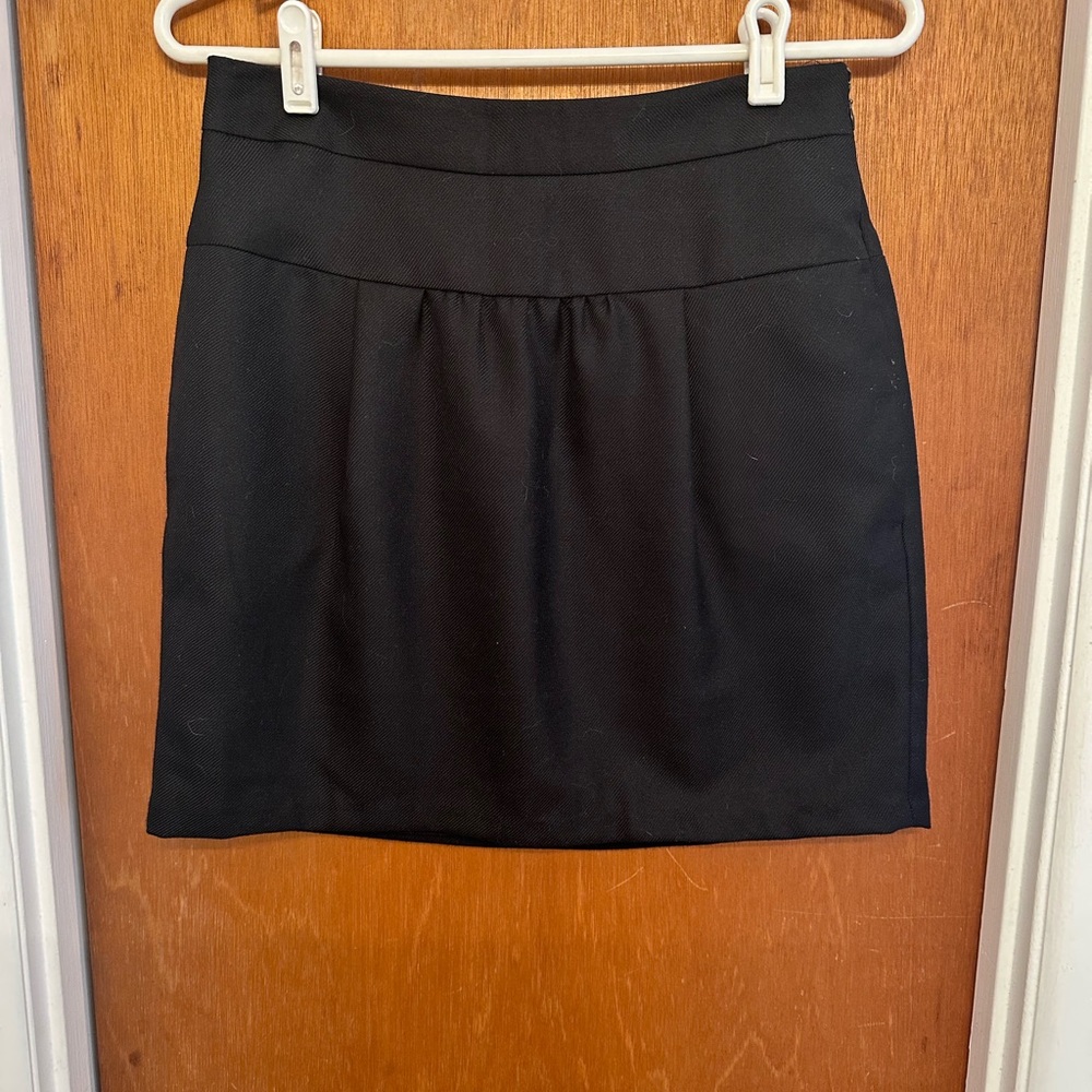 Elegant Black Wool Skirt